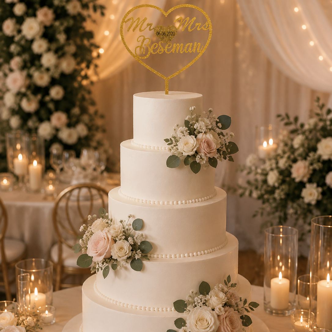 Personalized Wedding Cake Topper