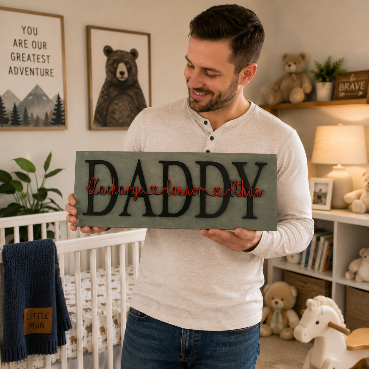 Personalized 3D Family Sign