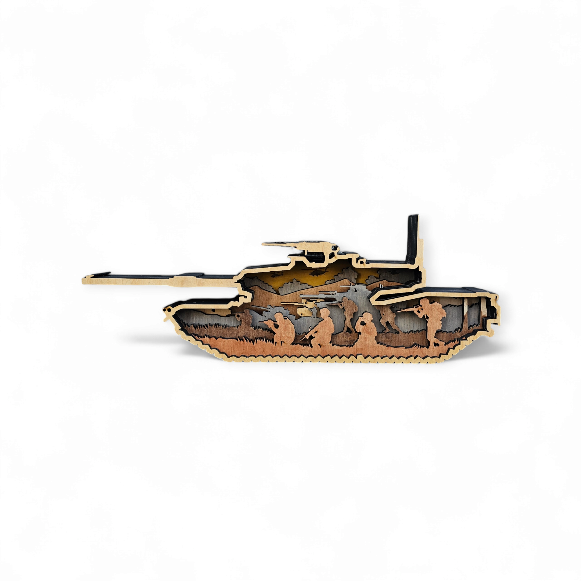 3D Tank Sign Layered Art - Rustiva