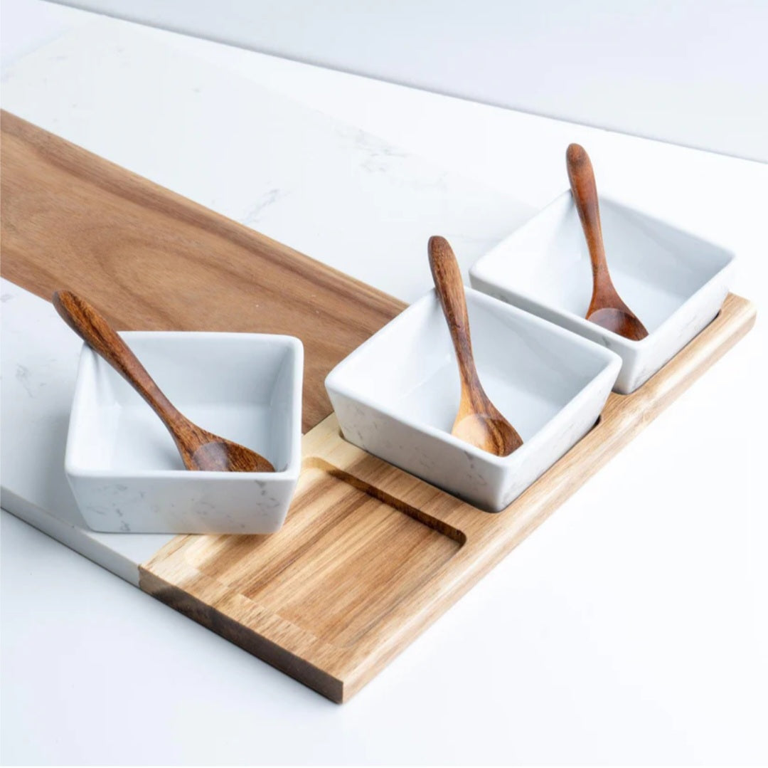 Marble Charcuterie Board set - Rustiva