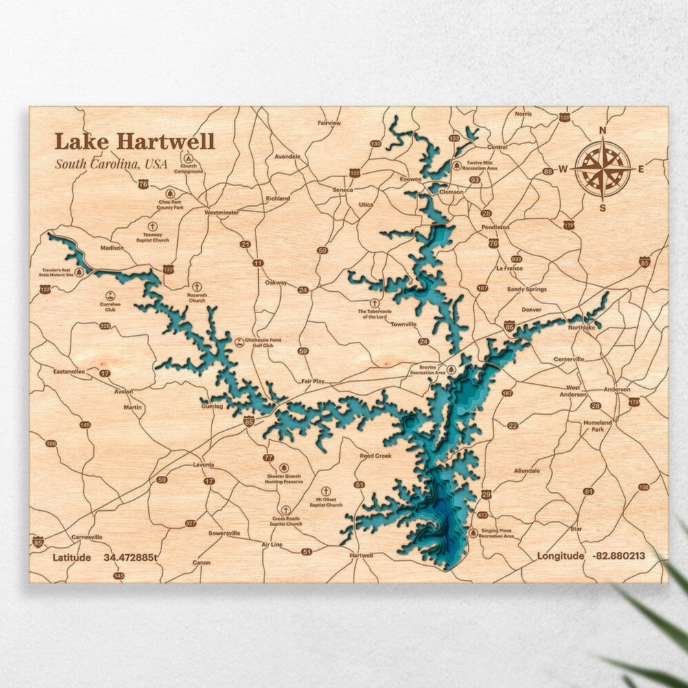 Lake Hartwell Map - Rustiva