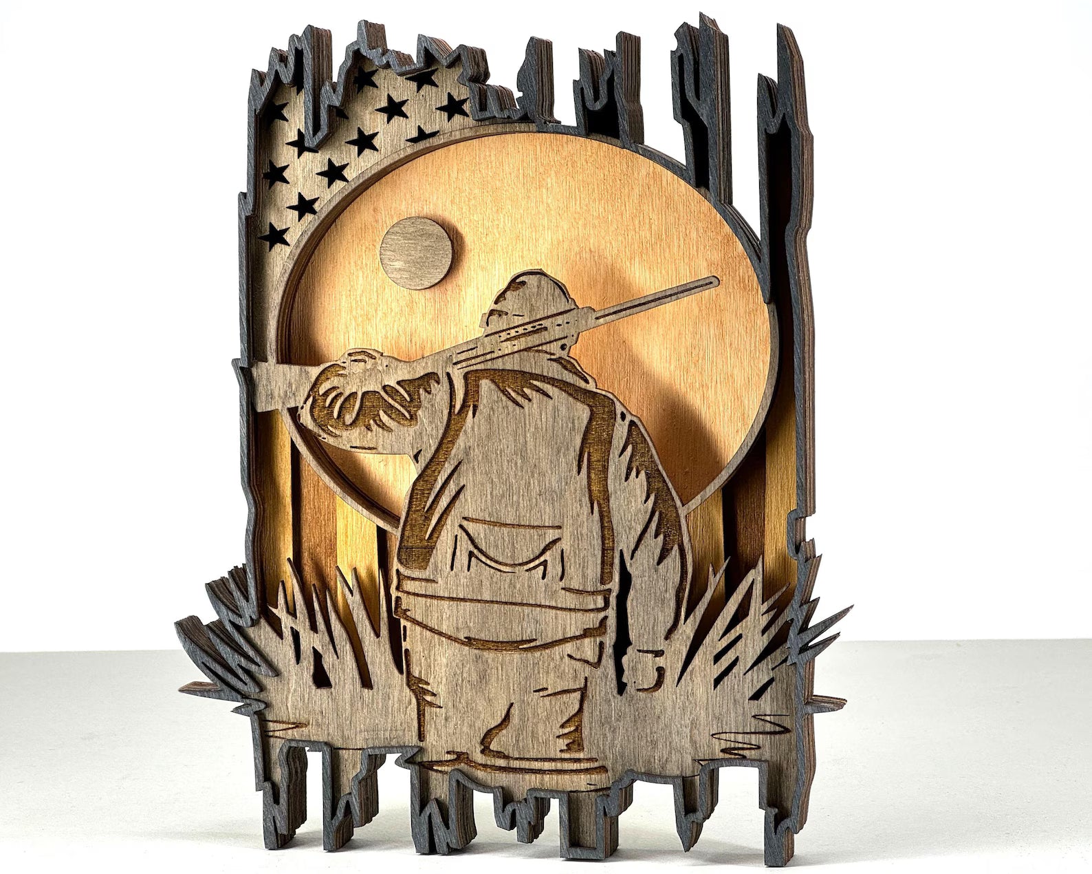 3D American Flag - Hunting