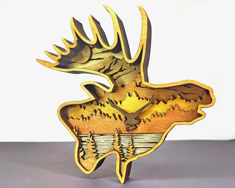 3D Moose Head - Rustiva