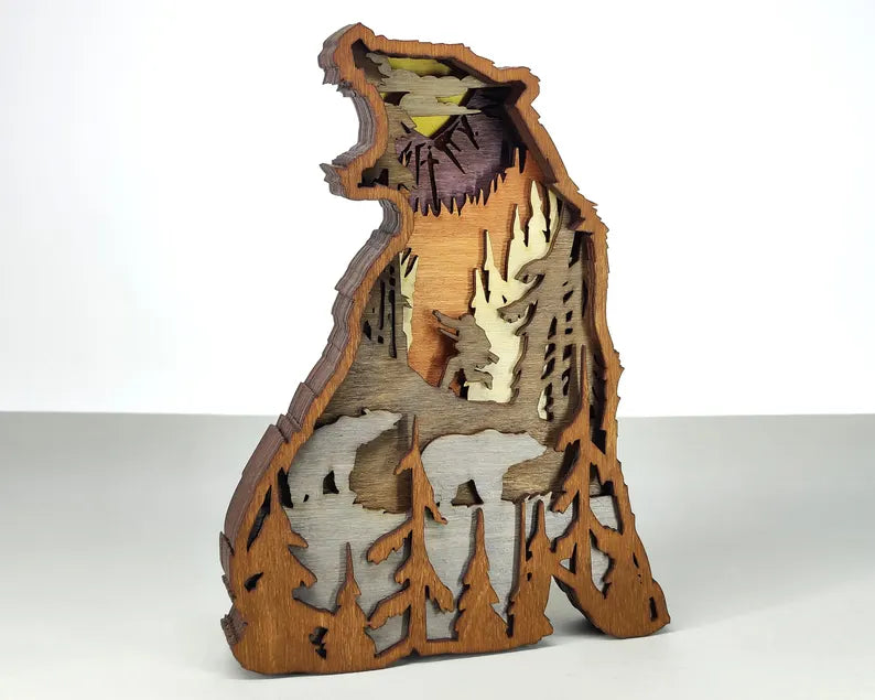 3D Grizzly Bear - Rustiva