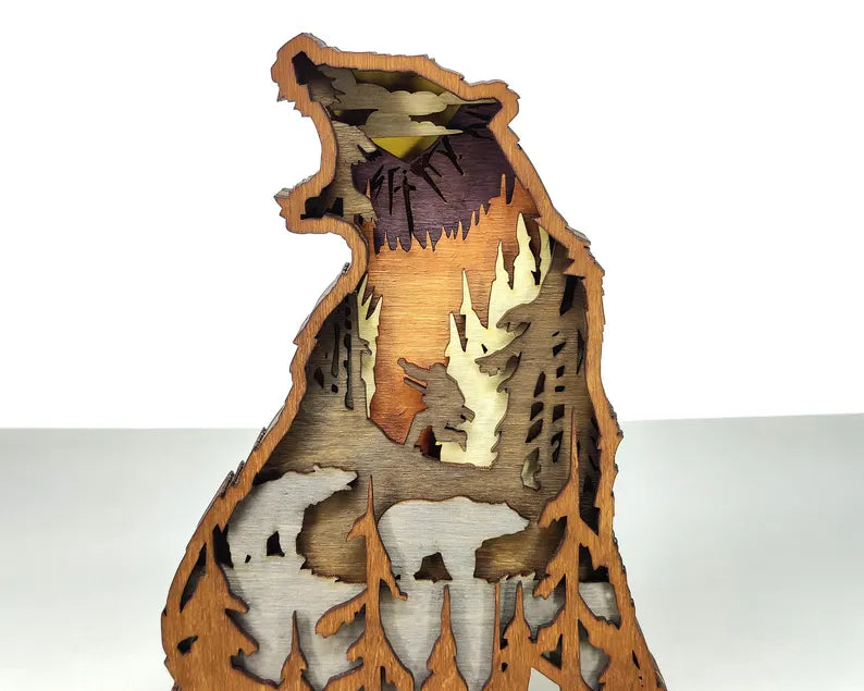 3D Grizzly Bear - Rustiva