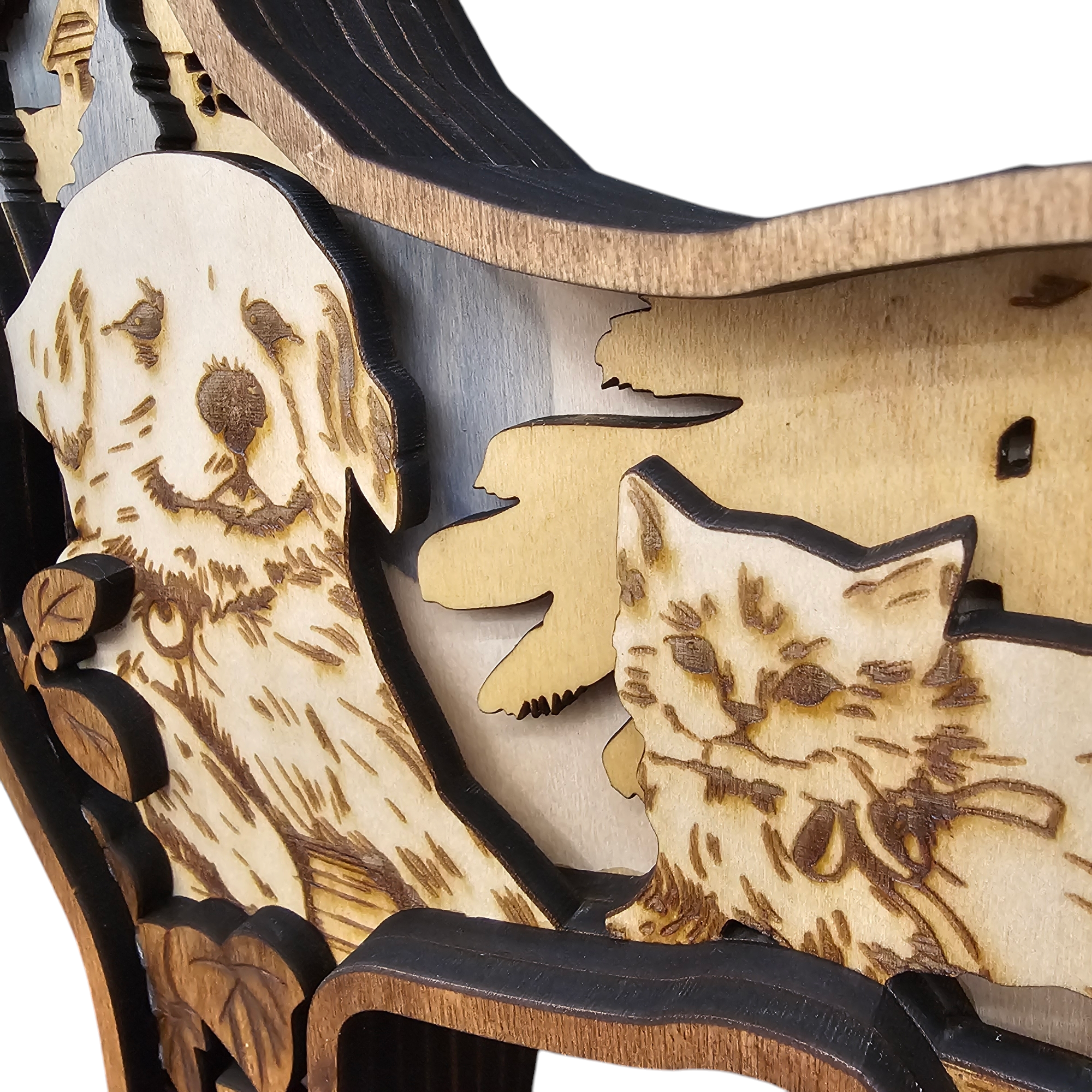 3D Puppy Sign Layered Art - Rustiva