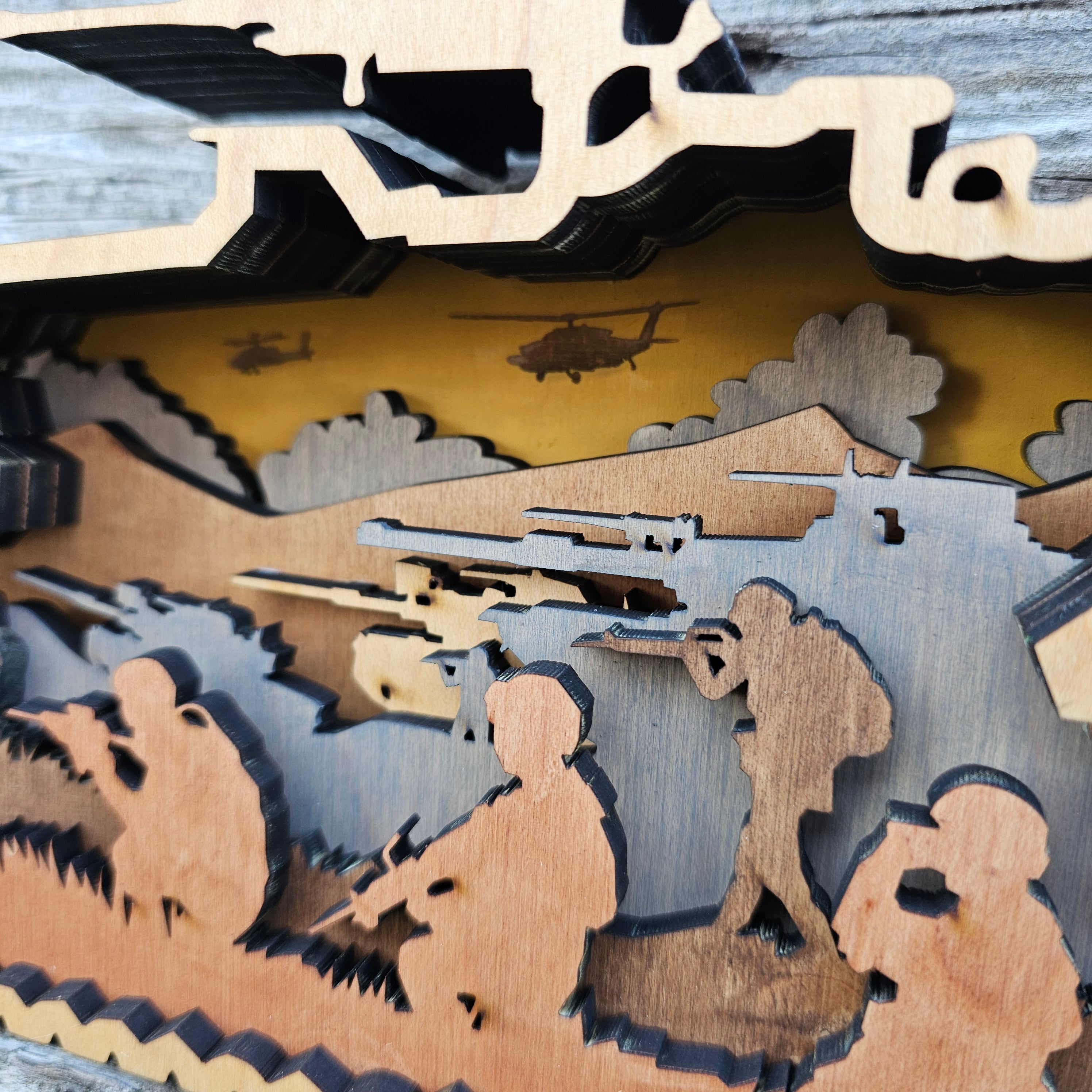3D Tank Sign Layered Art - Rustiva