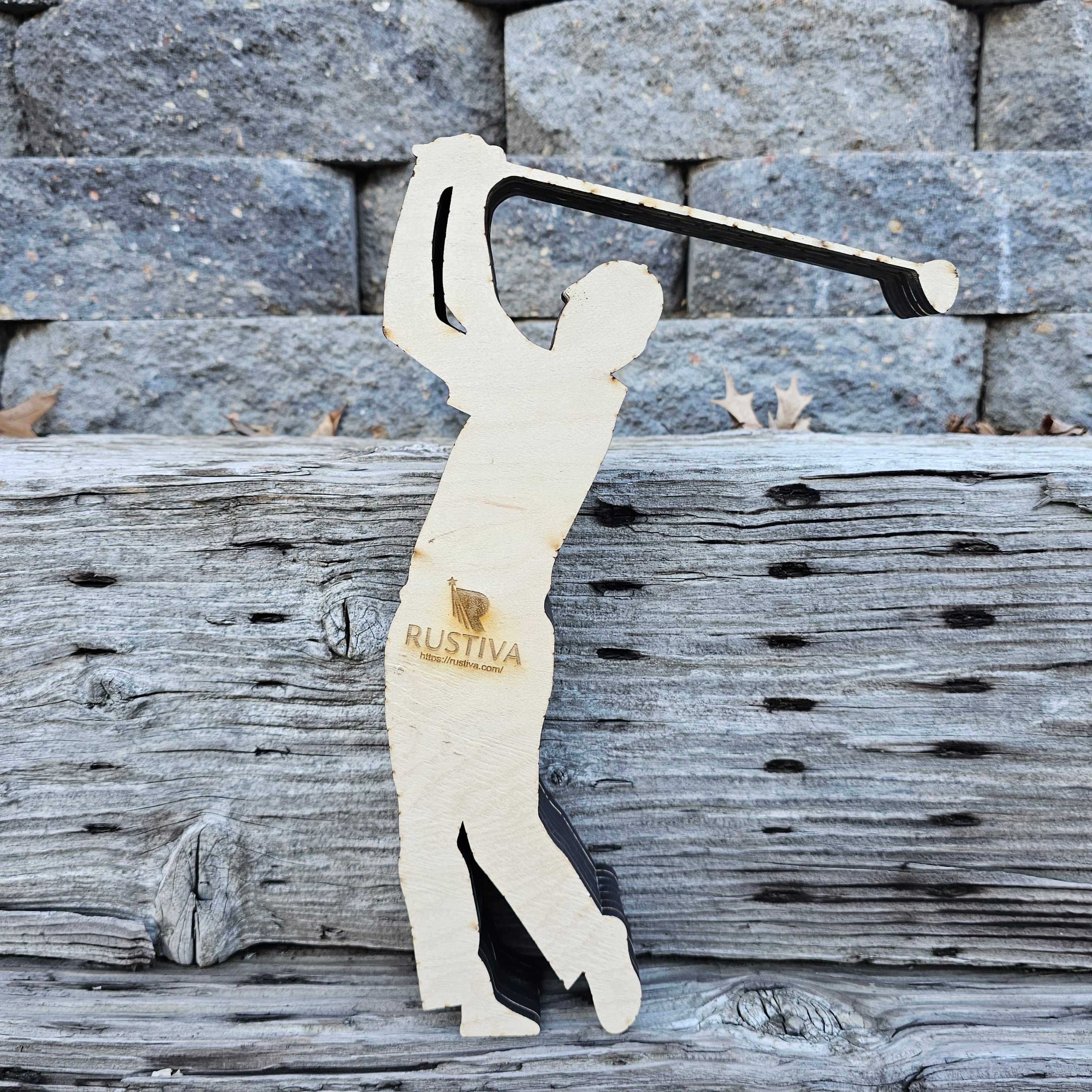 3D Golf Sign Layered Art - Rustiva
