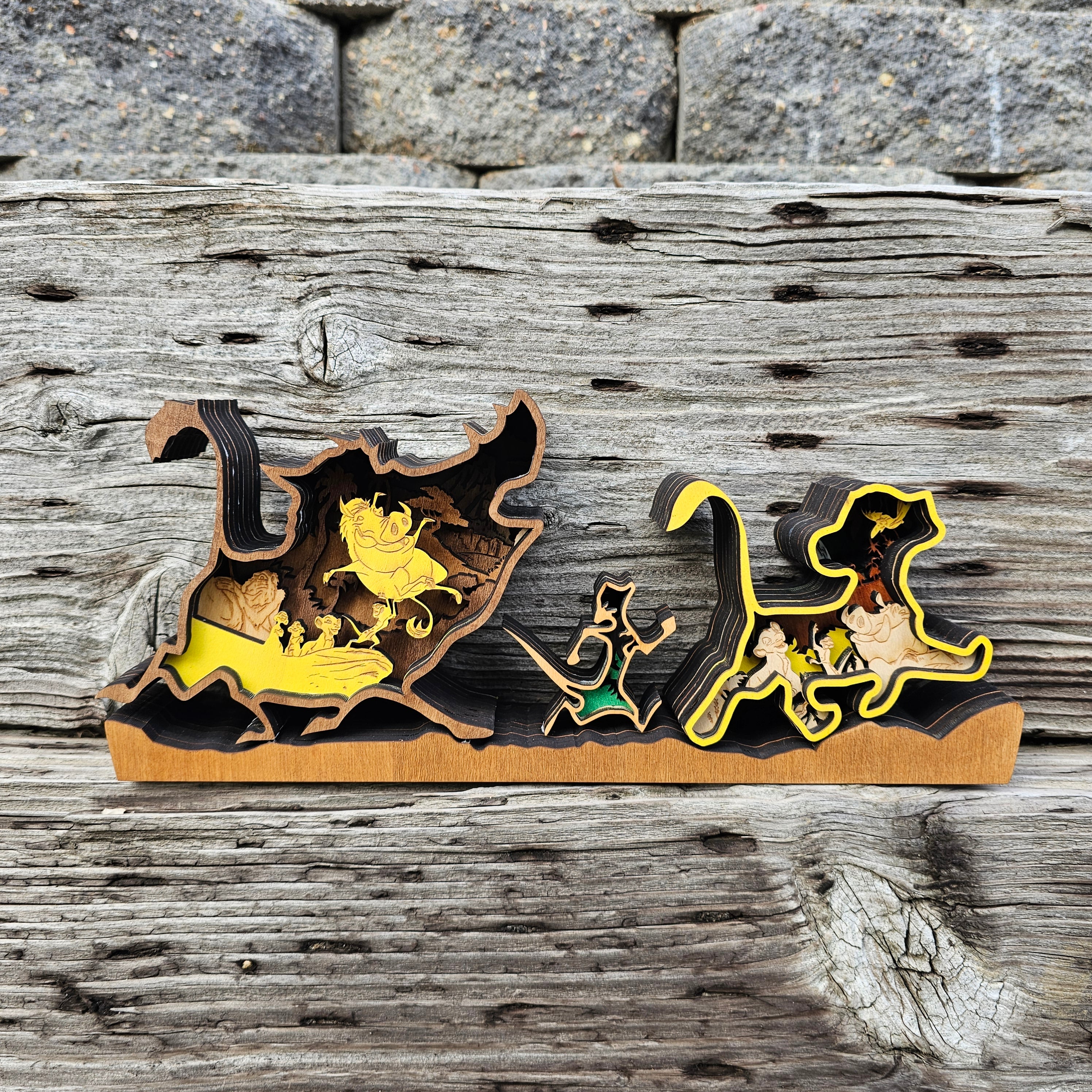 3D Lion Sign Layered Art - Rustiva