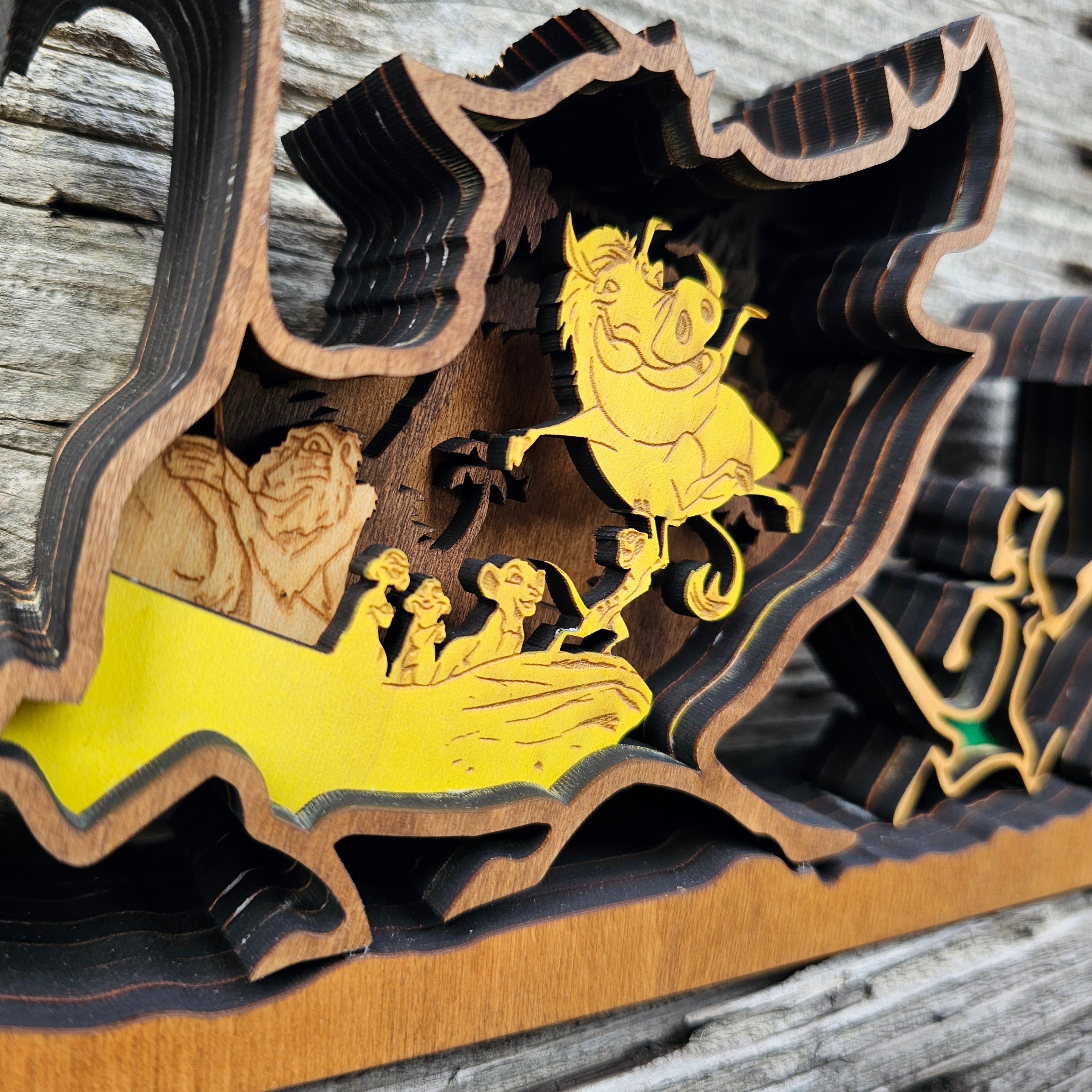 3D Lion Sign Layered Art - Rustiva