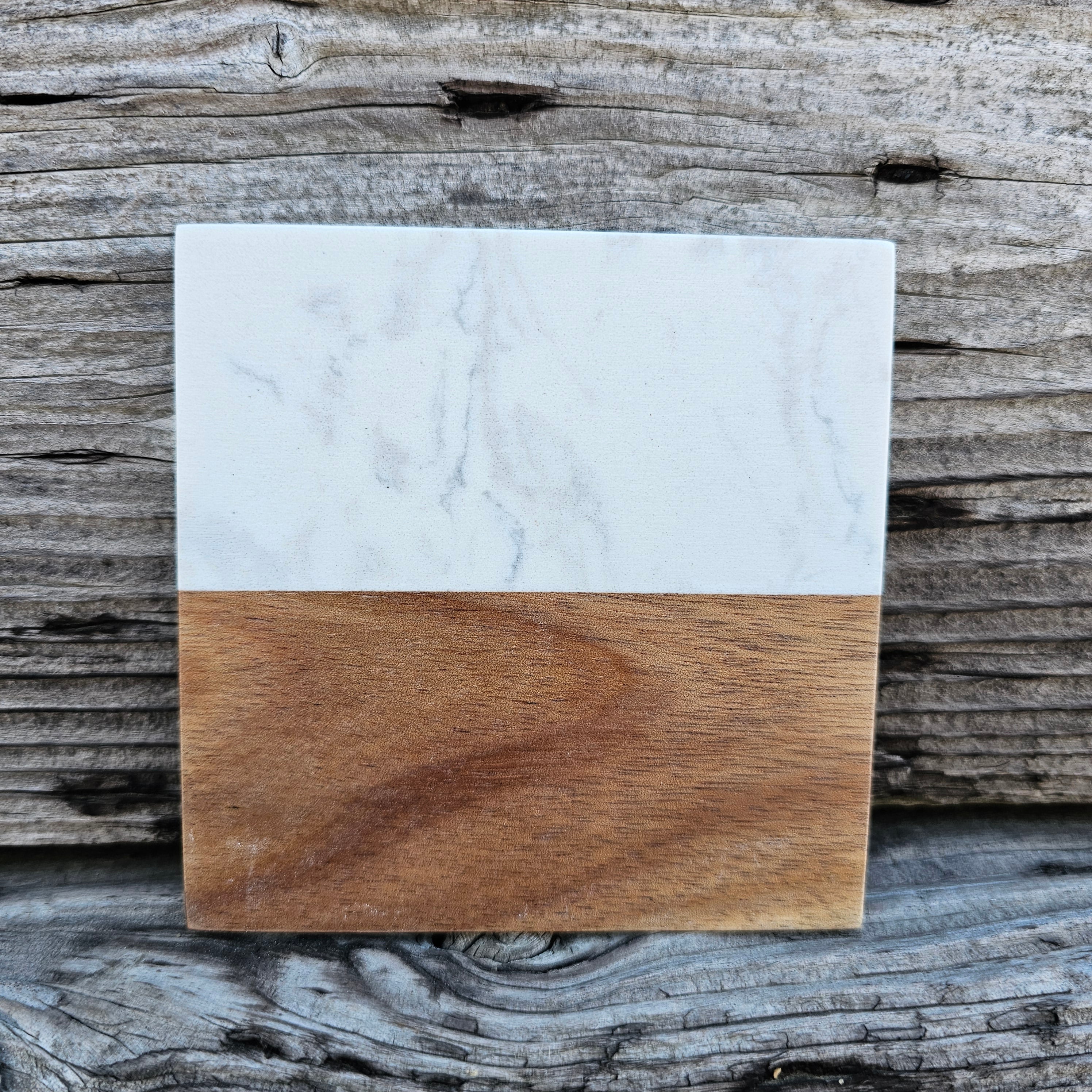 Marble Coaster Set - 4 Piece + Display Base - Rustiva