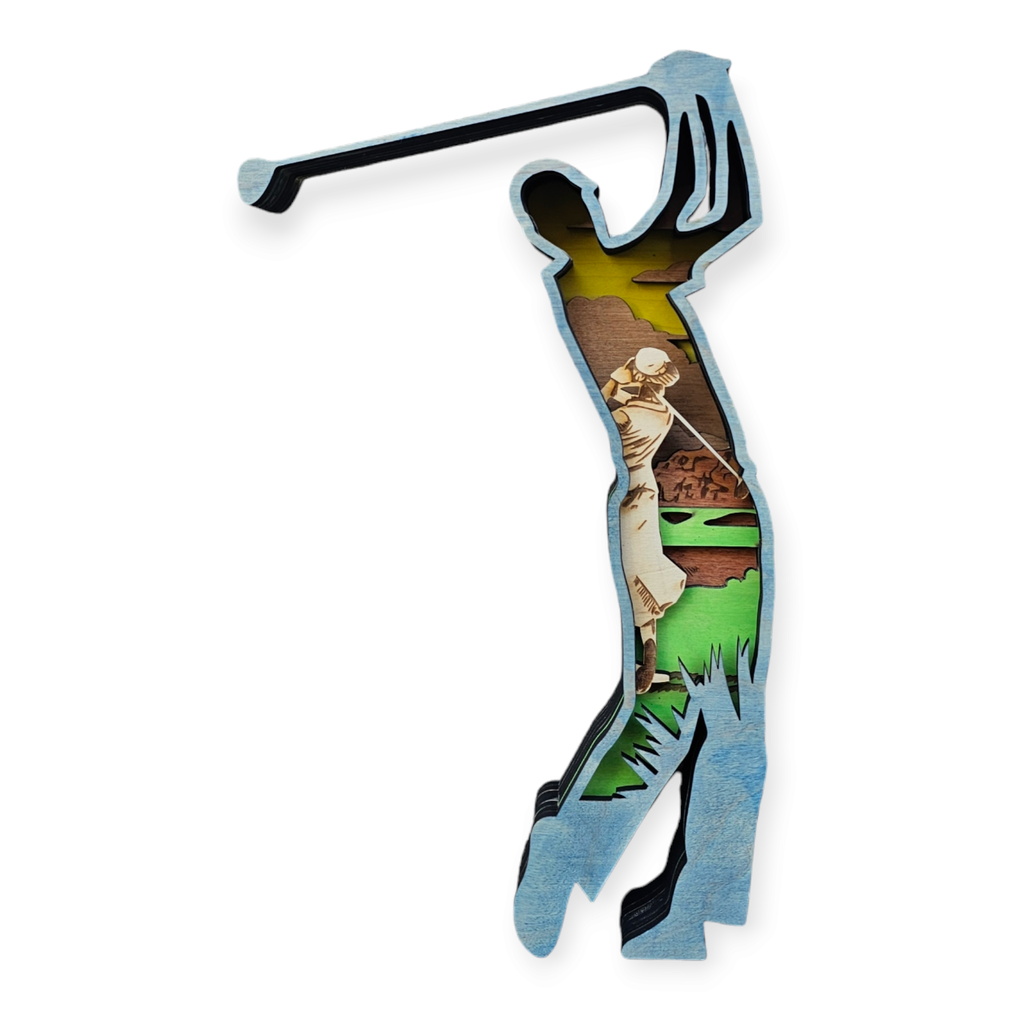 3D Golf Sign Layered Art - Rustiva
