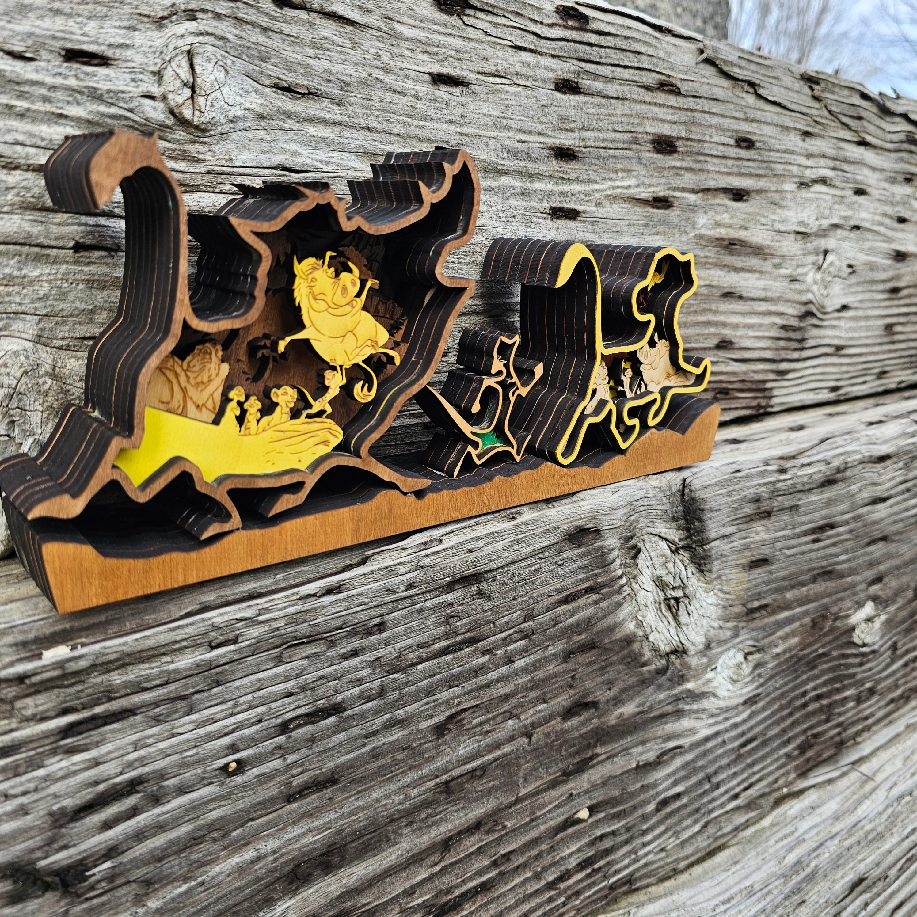 3D Lion Sign Layered Art - Rustiva