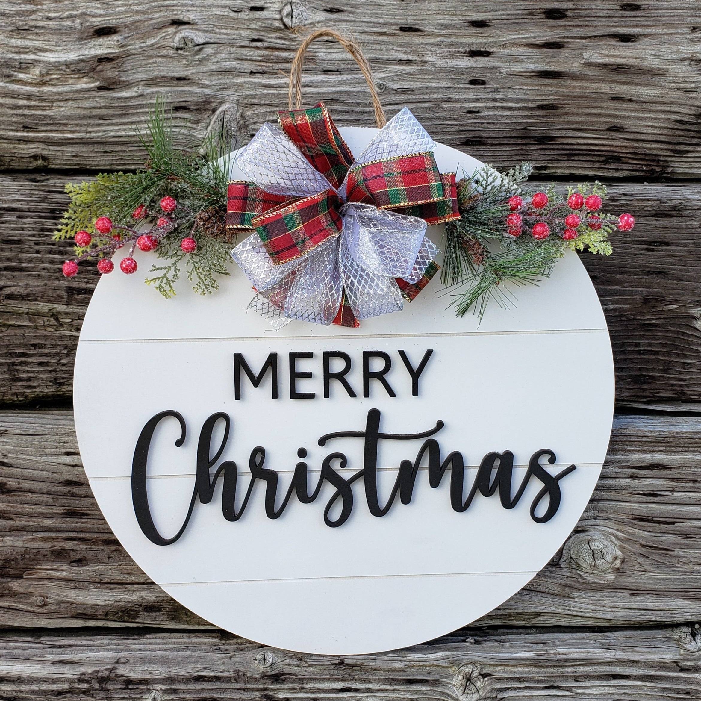 Merry Christmas Wooden Door Hanger - Semper-KIK