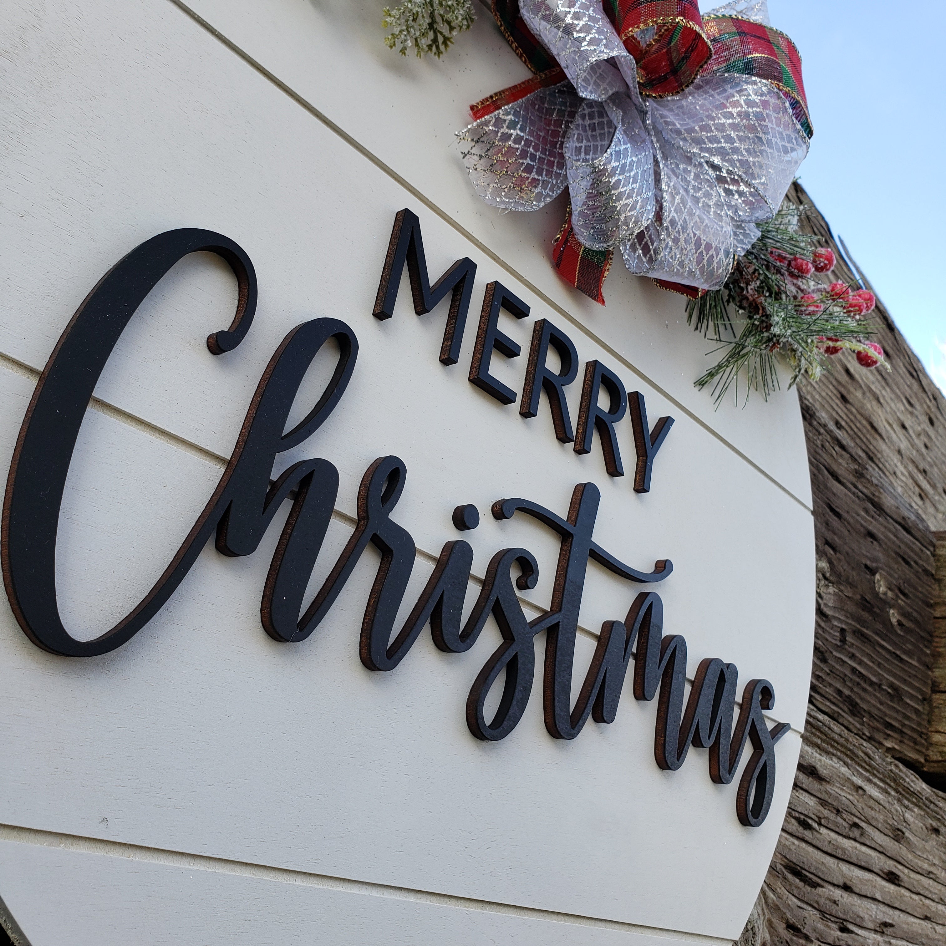 Merry Christmas Wooden Door Hanger - Semper-KIK