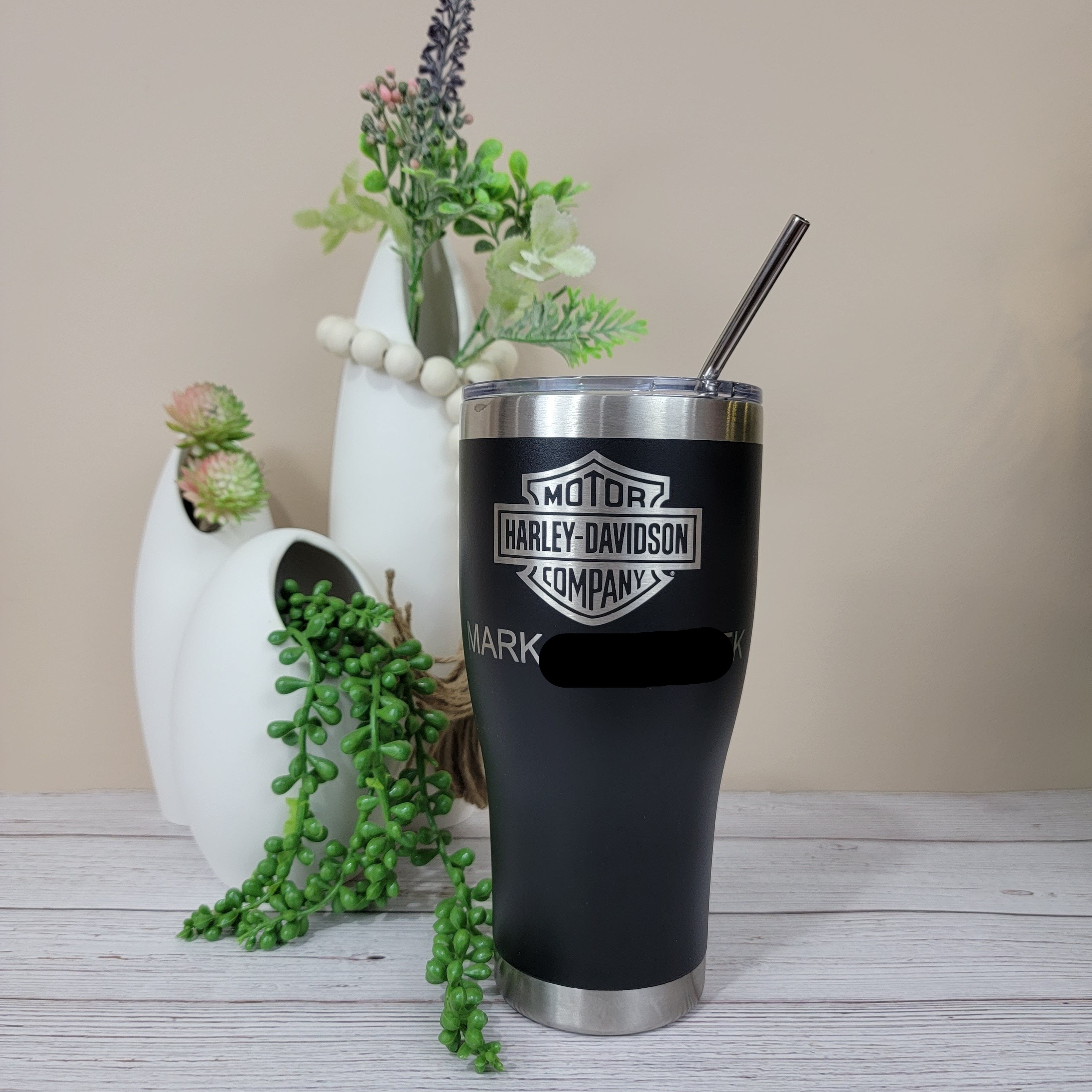 Personalized Insulated Tumbler with straw - 30oz - Semper-KIK