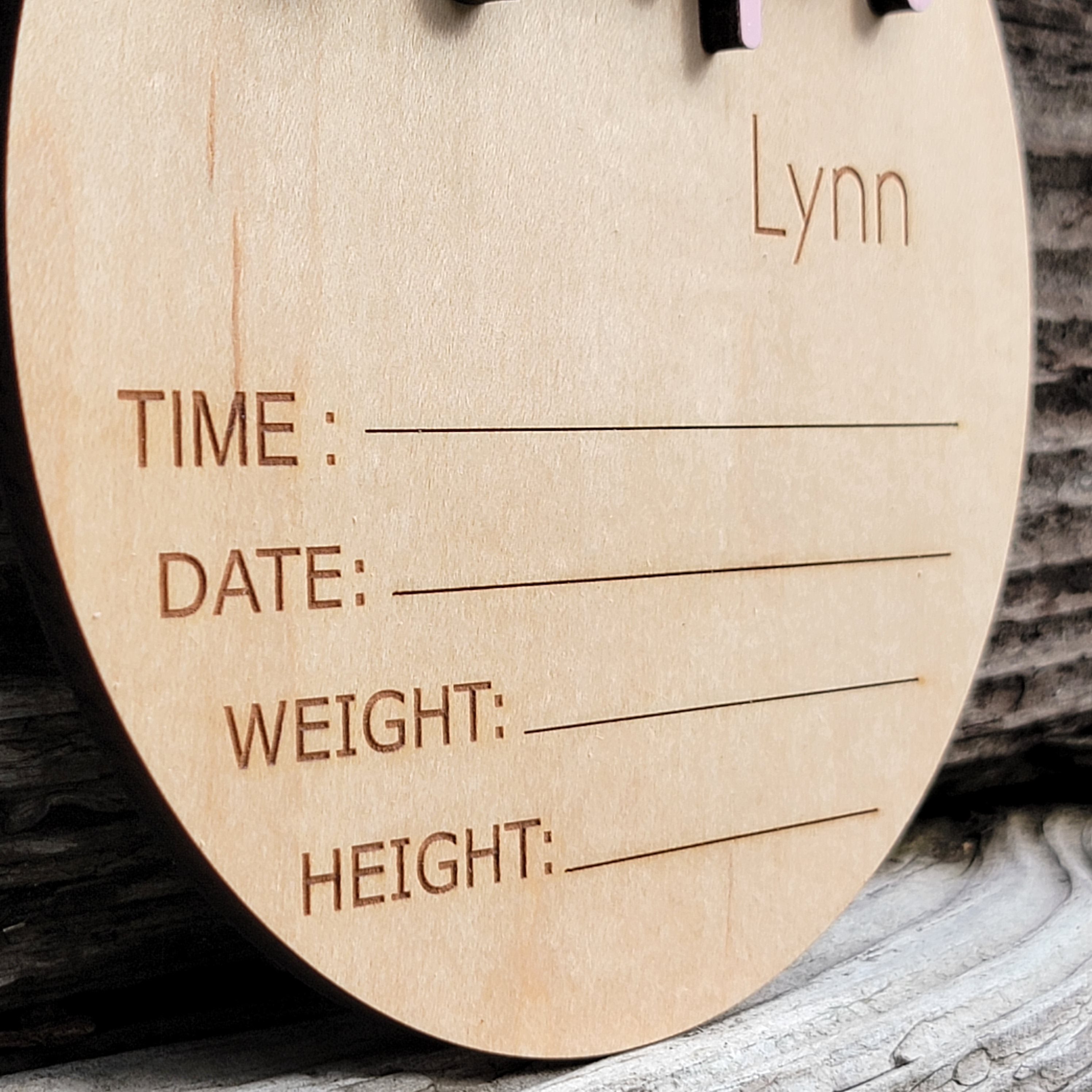 Baby Name Announcement 3D Wood Sign - Semper-KIK