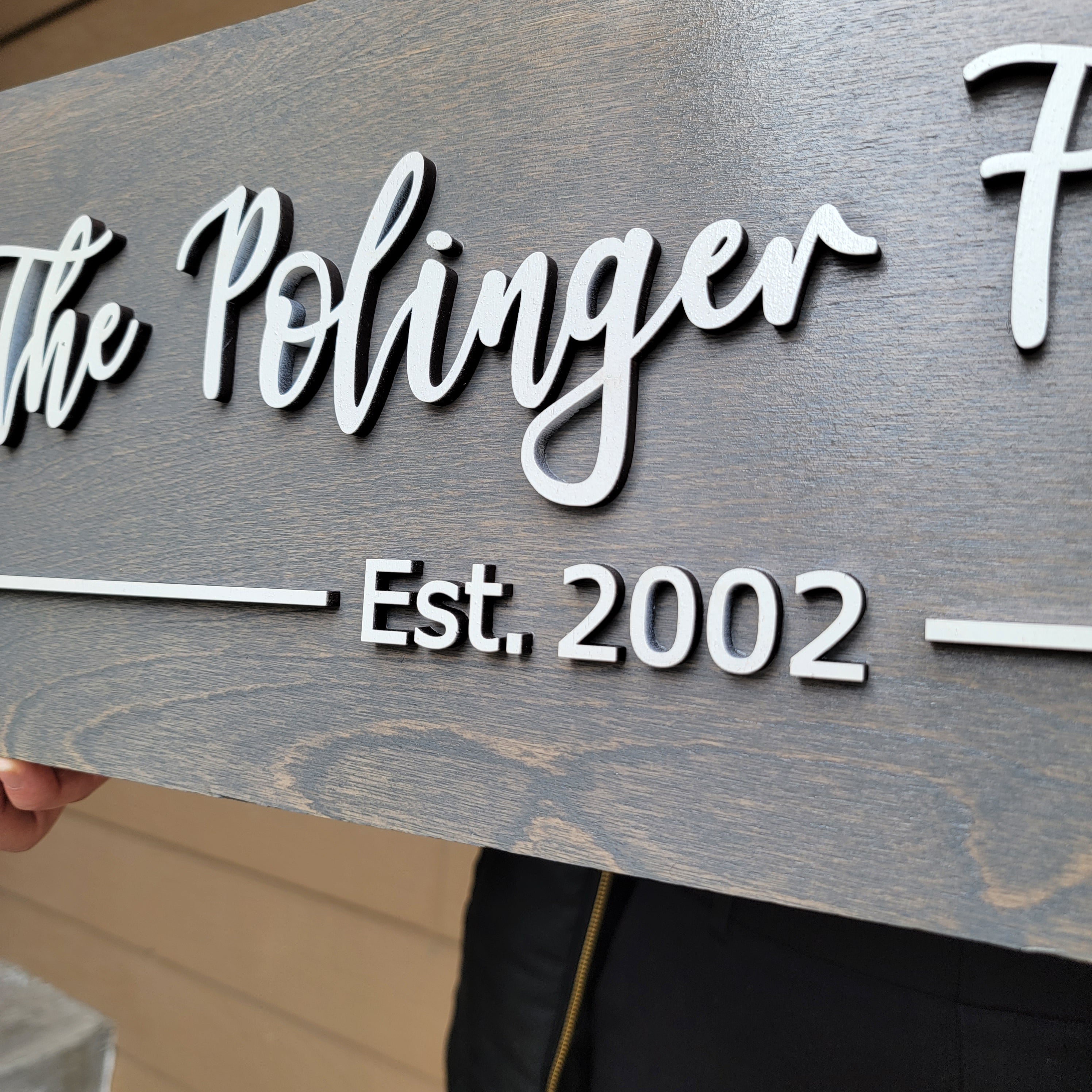 Last Name Sign | Custom Sign | Established Sign | Personalized Rustic Gift | Wedding Gift | - 18"x7.5" - Semper-KIK