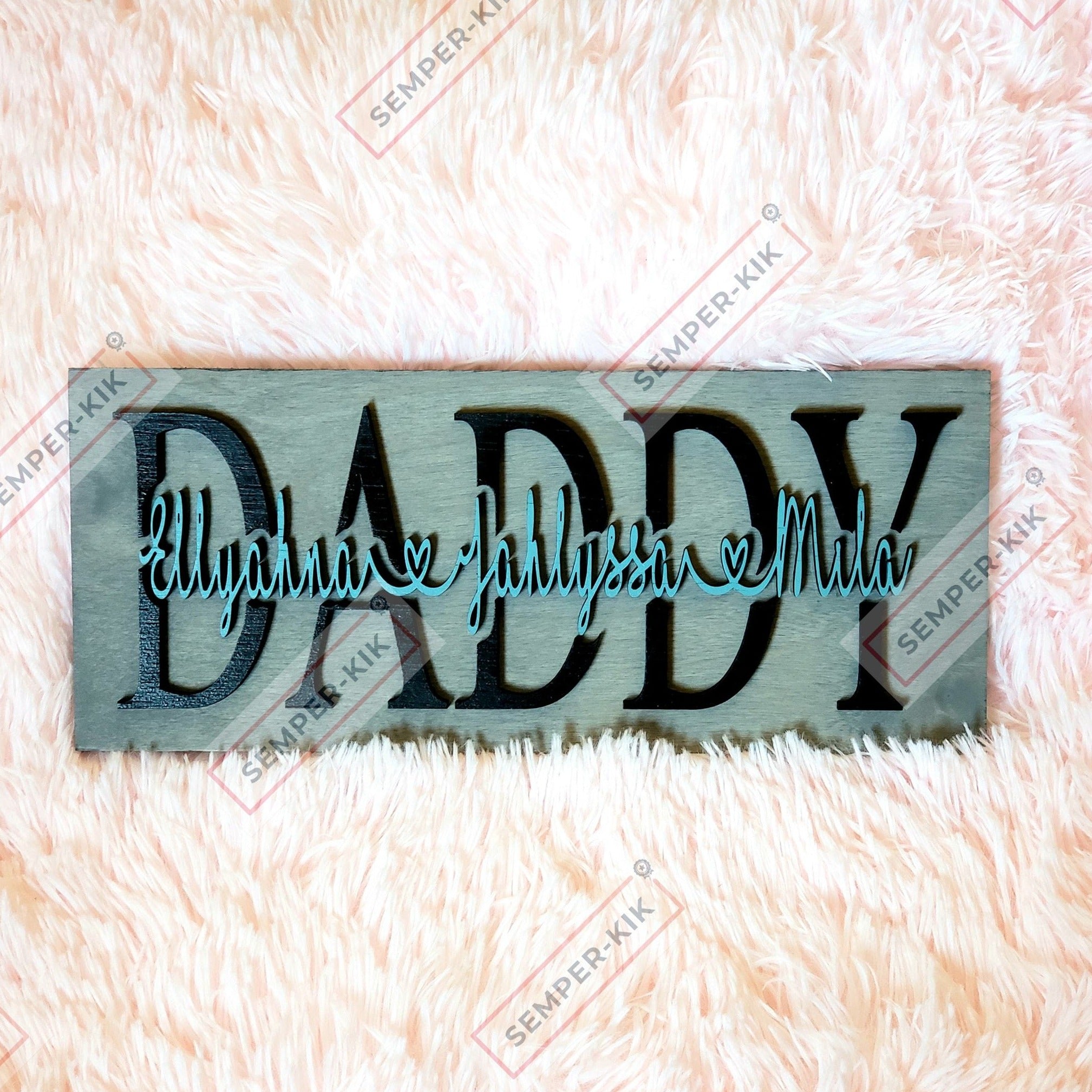 Personalized 3D Family Sign |Father's day - Mother's day sign & gift| - Semper-KIK