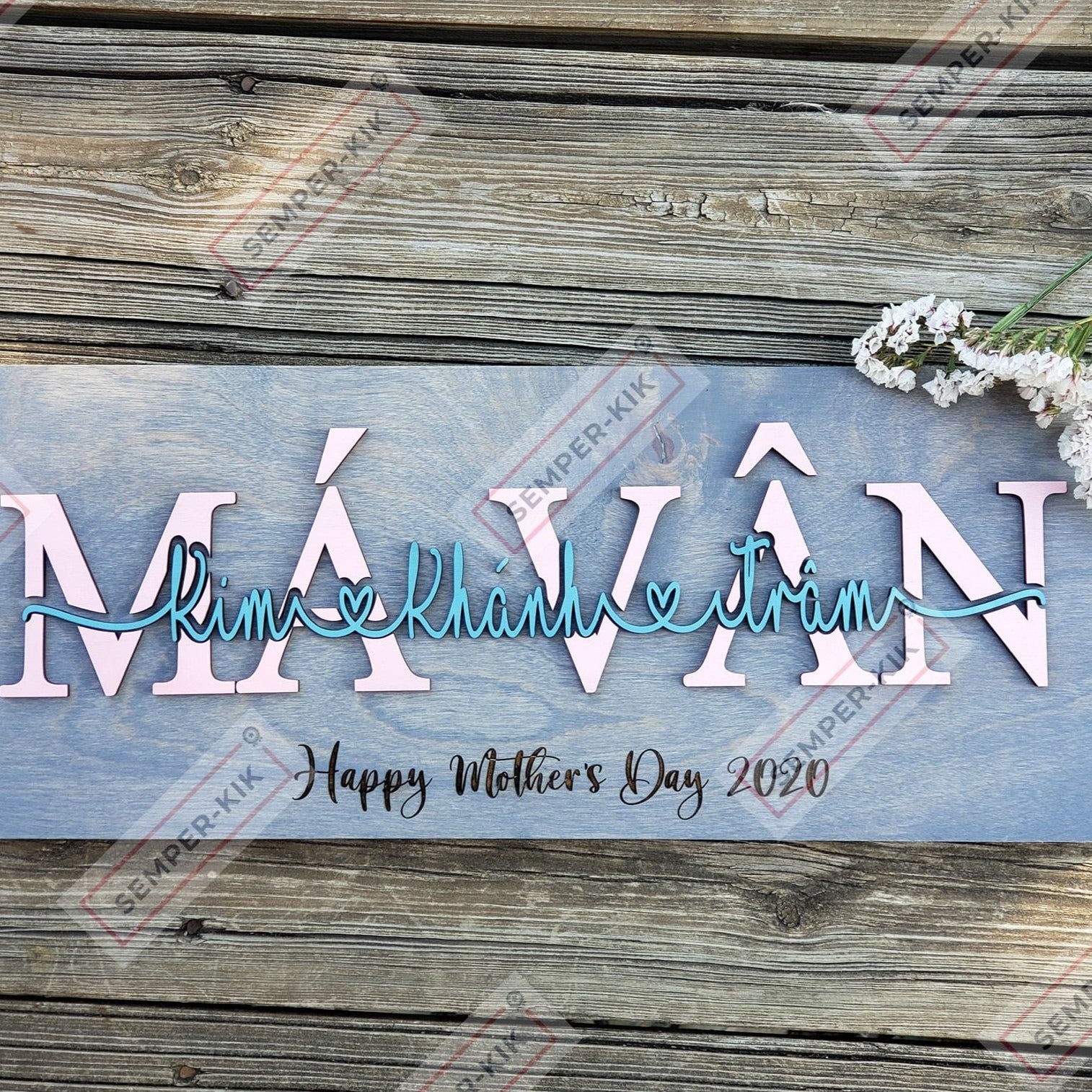 Personalized 3D Family Sign |Father's day - Mother's day sign & gift| - Semper-KIK