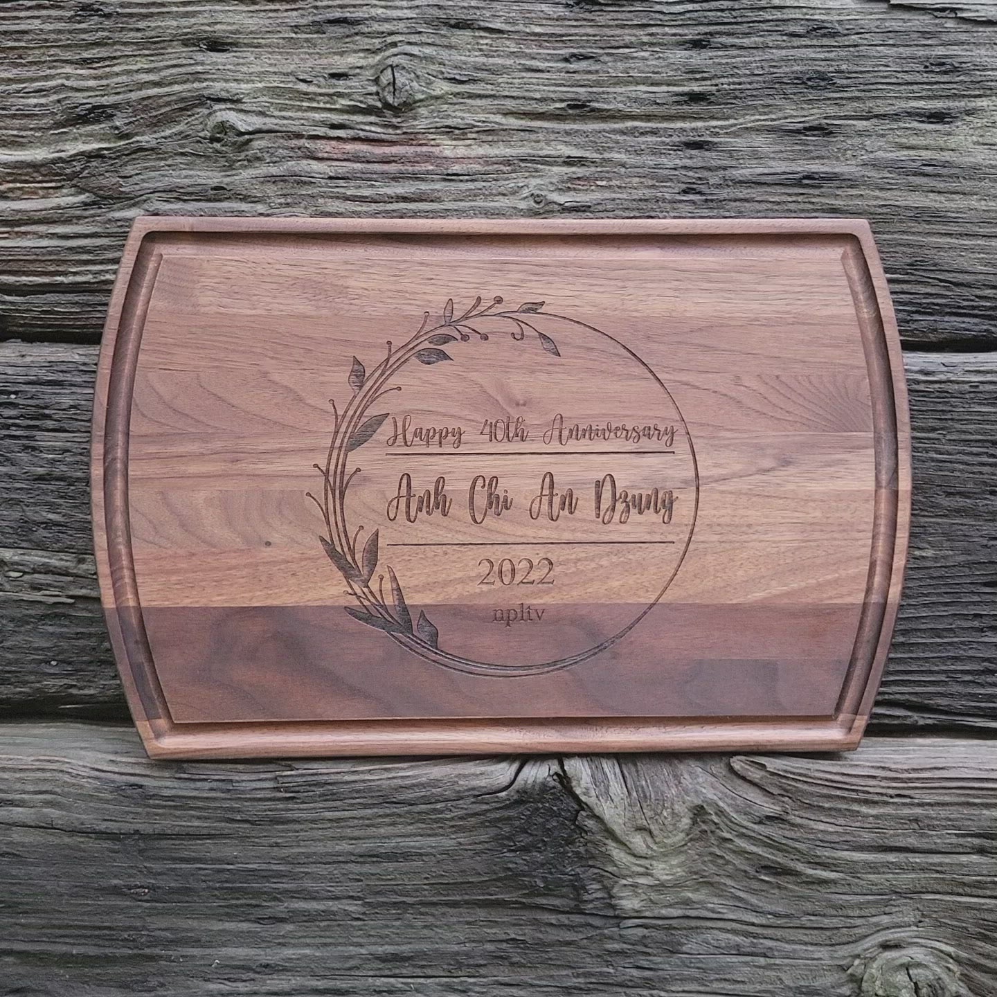 Personalized Walnut Cutting Board - 10.5"x16"