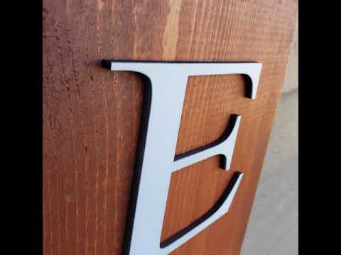 Welcome Sign for Front Porch with 3D Laser Cut Letters - 5ft Reversible