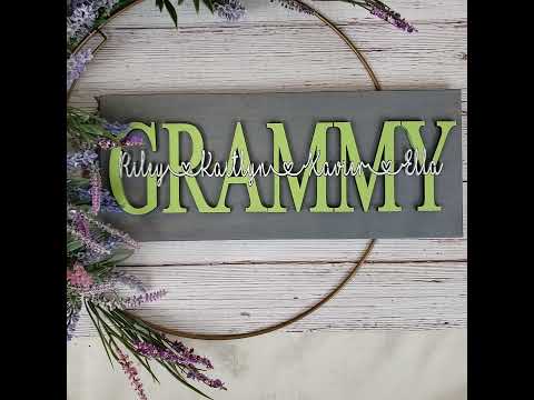 Personalized 3D Family Sign |Father's day - Mother's day sign & gift| 6"x 15"