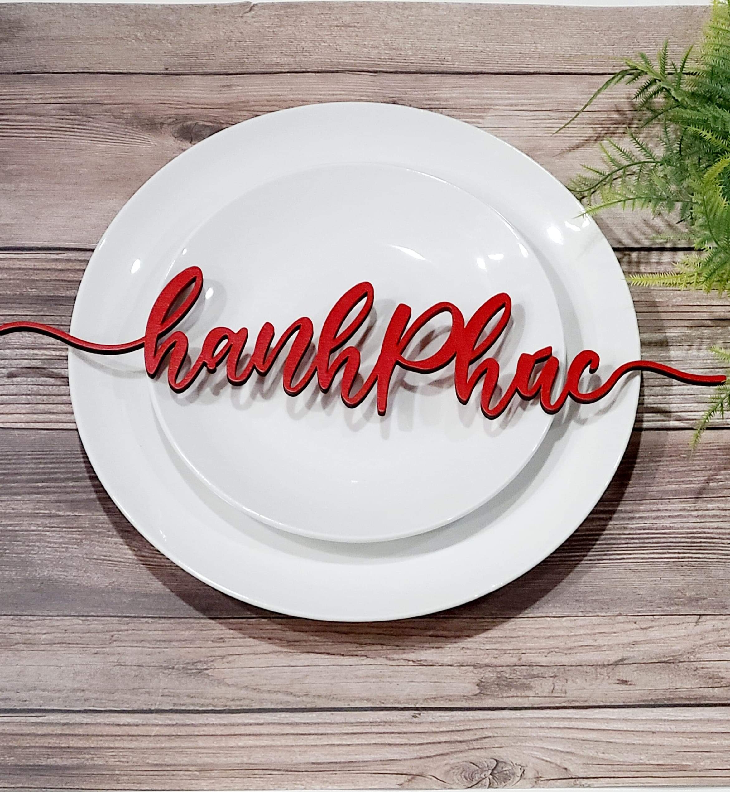 Custom table place setting words/ Place Settings/Thanksgiving place settings/Christmas place settings - Personalized Dinner Table - Semper-KIK