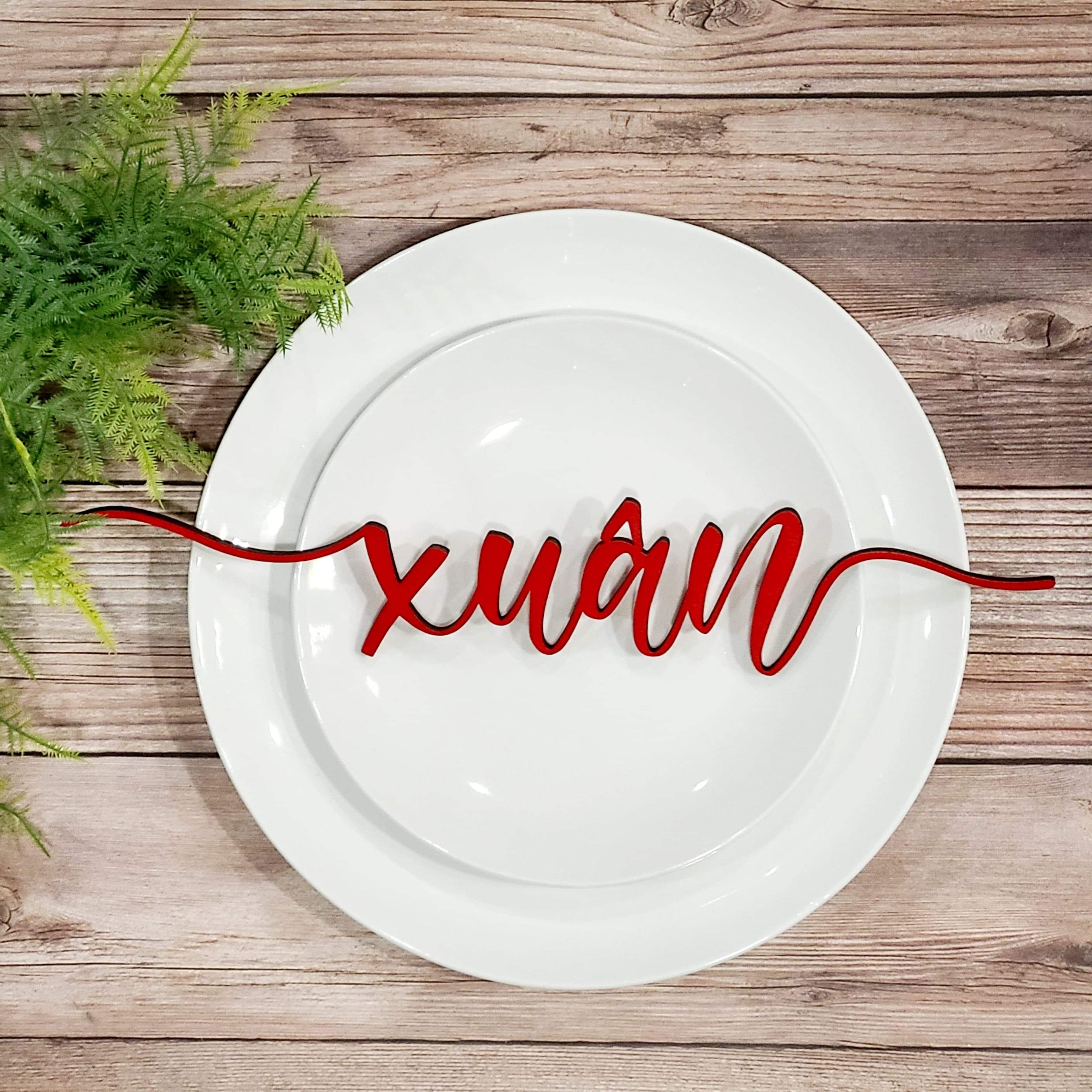 Custom table place setting words/ Place Settings/Thanksgiving place settings/Christmas place settings - Personalized Dinner Table - Semper-KIK
