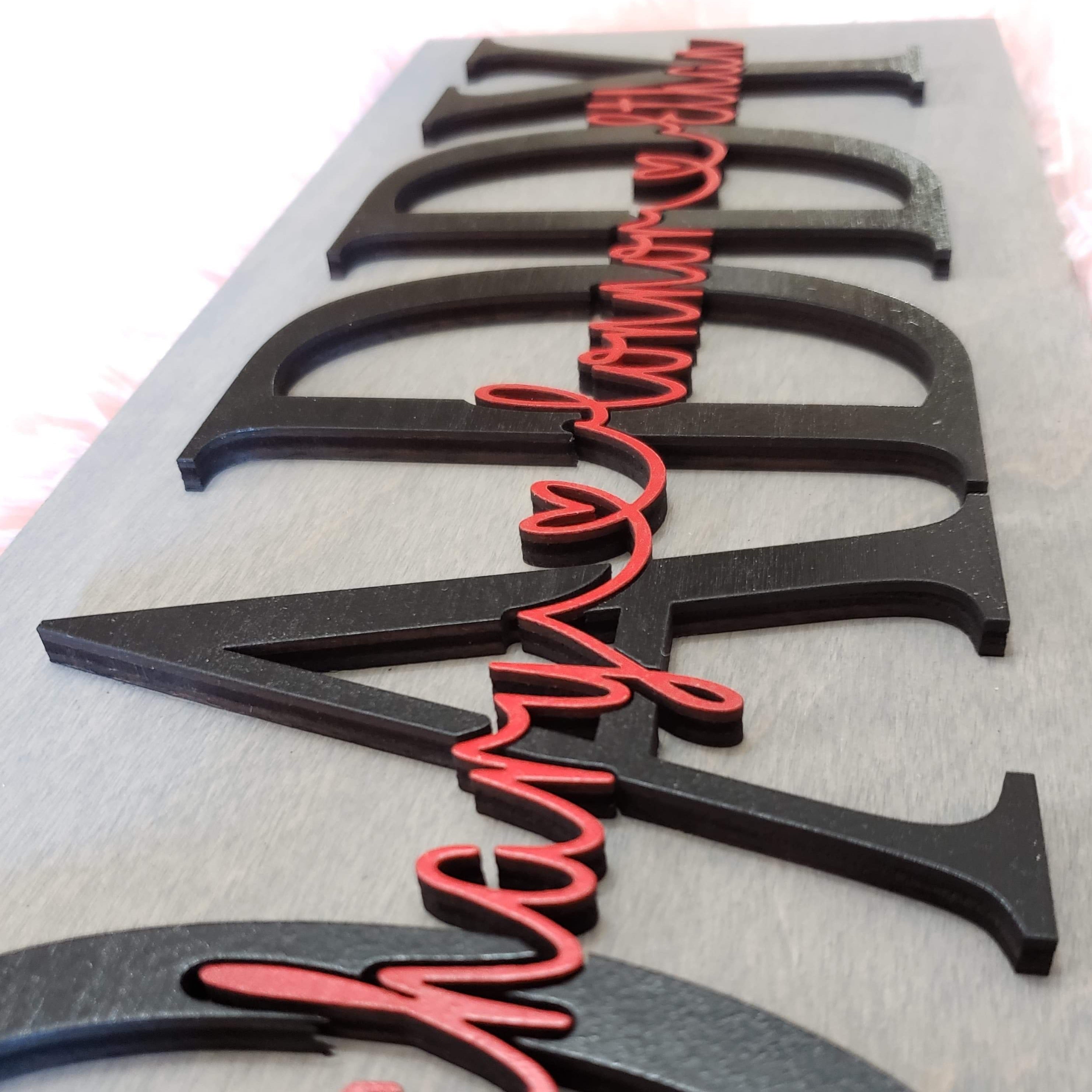 Personalized 3D Family Sign |Father's day - Mother's day sign & gift| - Semper-KIK