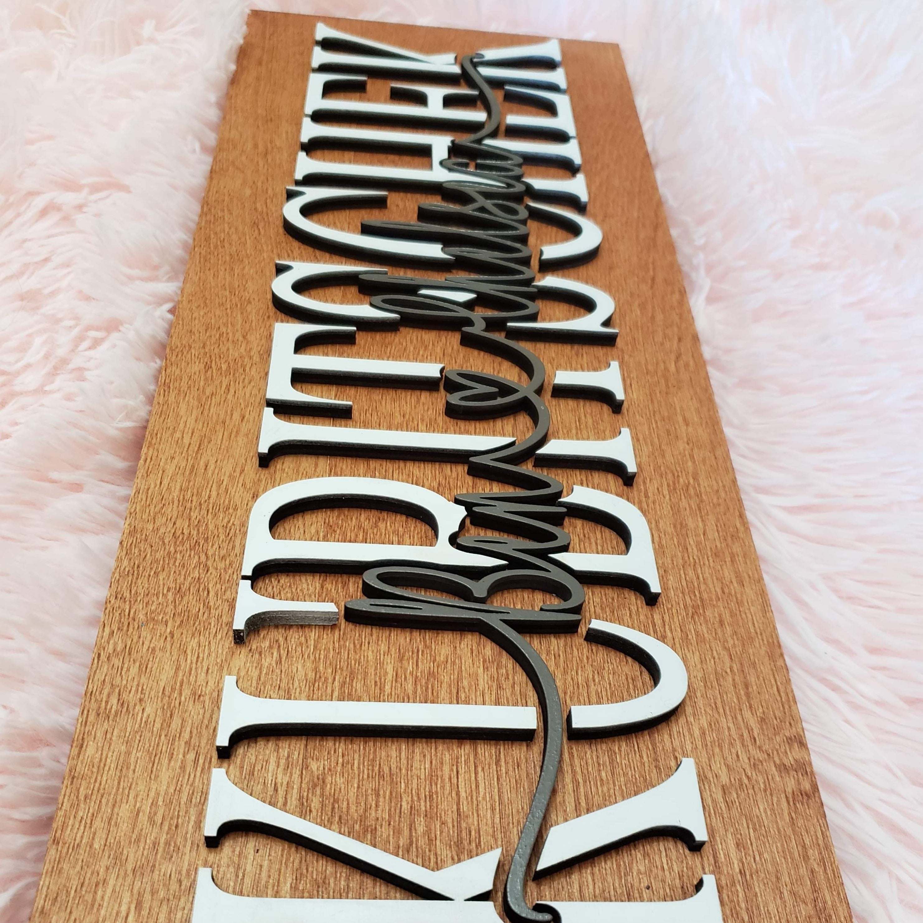 Personalized 3D Family Sign |Father's day - Mother's day sign & gift| - Semper-KIK
