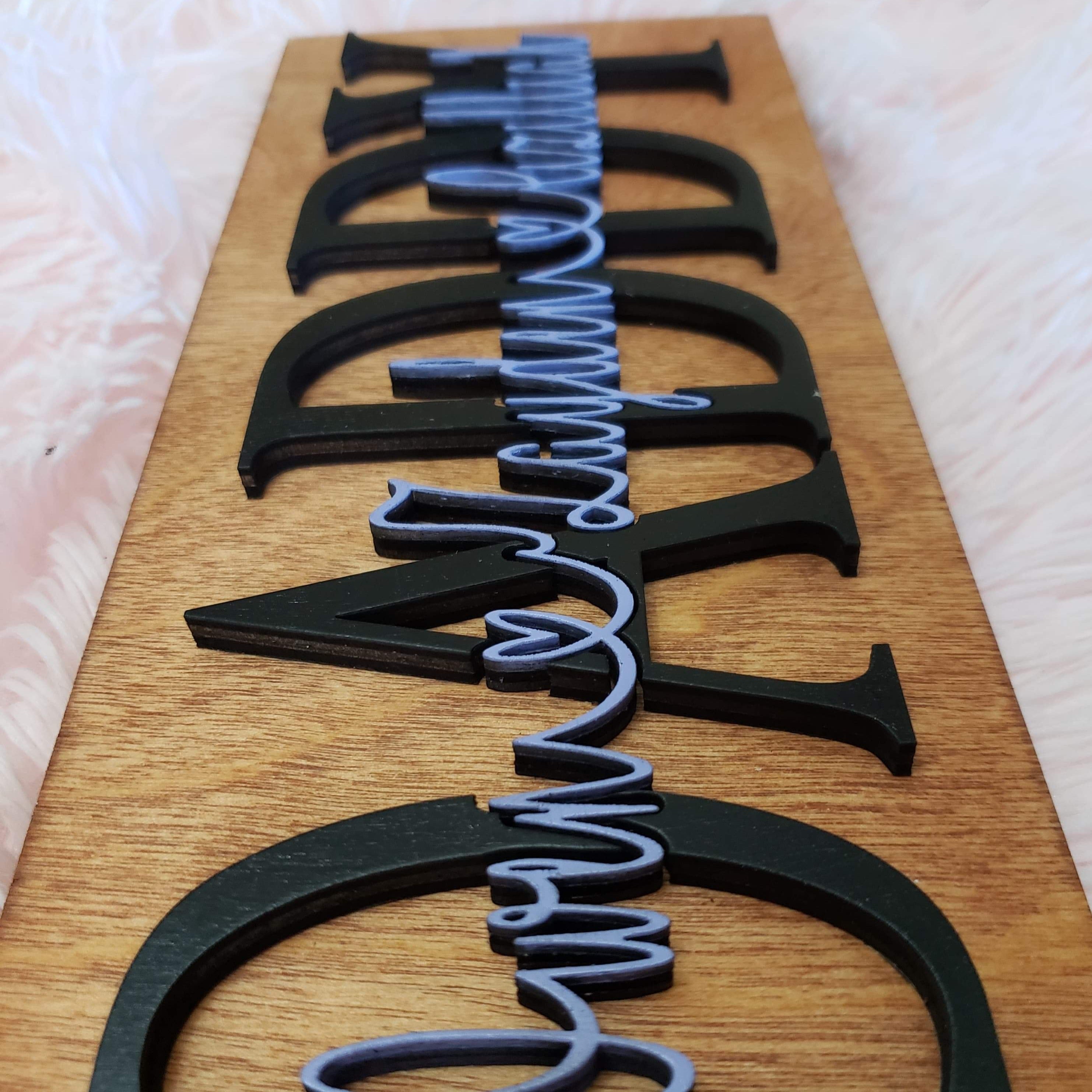 Personalized 3D Family Sign |Father's day - Mother's day sign & gift| - Semper-KIK