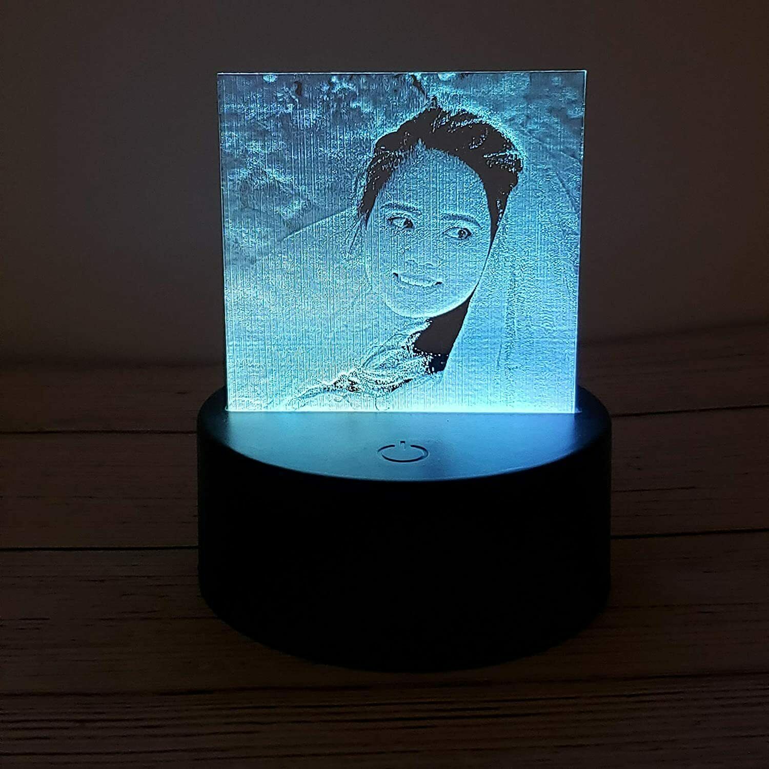 Personalized Photo 3D LED Night Lamp + Remote Control + Engraved image Acrylic - Semper-KIK