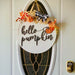 18" Hello Pumpkin - Wooden Door Hanger - Rustiva