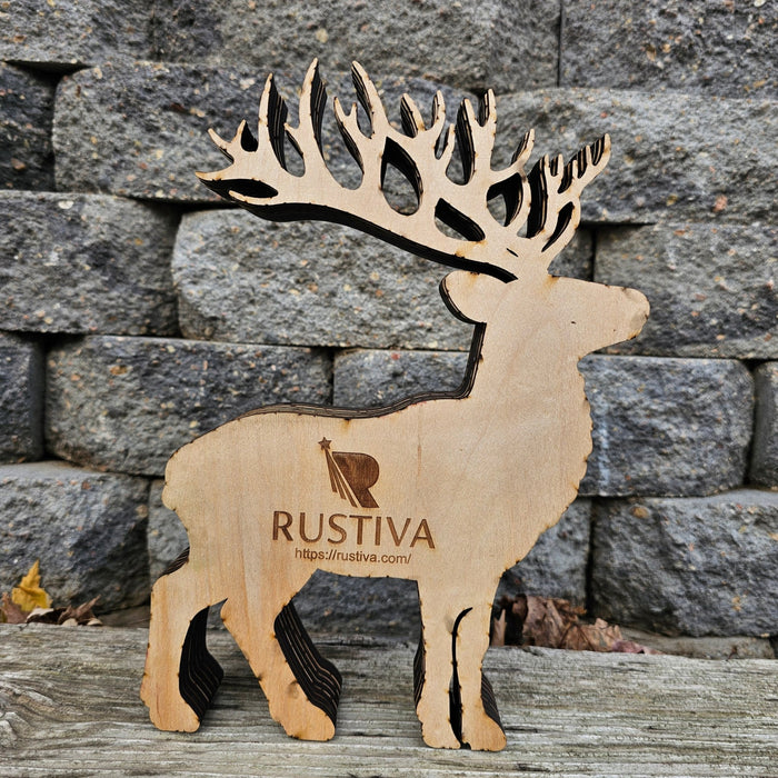 3D Deer Sign Layered Art - Rustiva