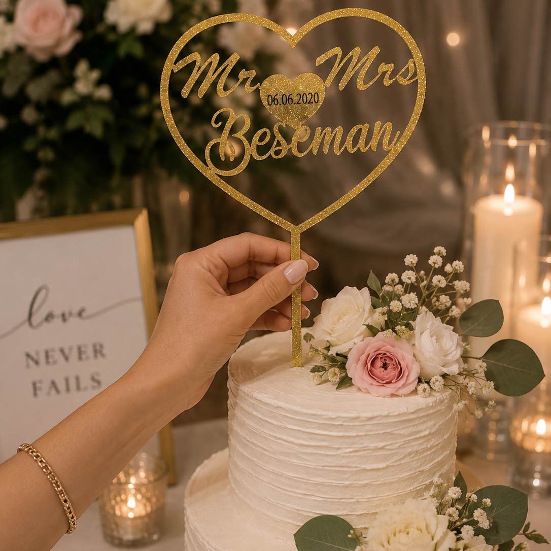 Personalized Wedding Cake Topper