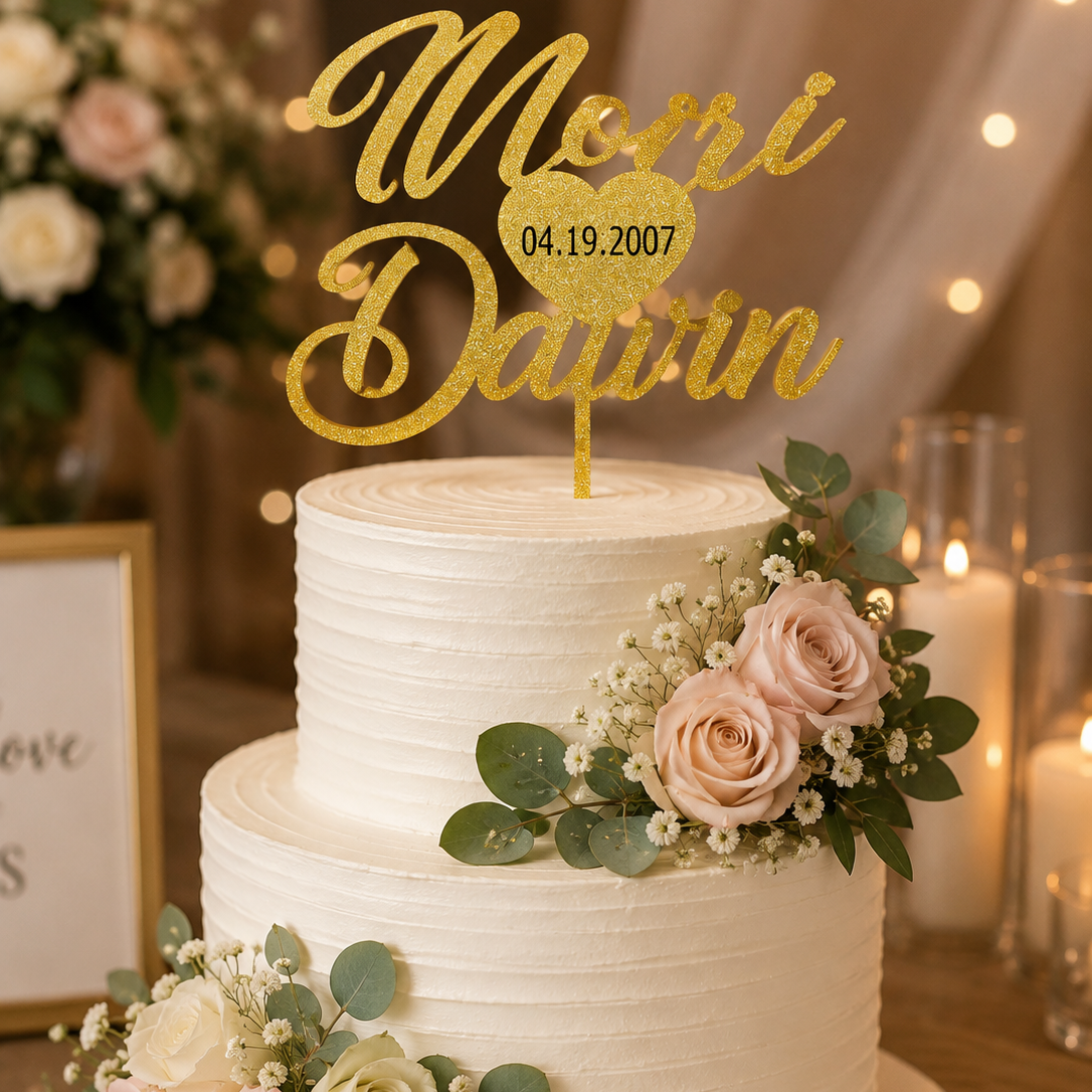 Personalized Wedding Cake Topper