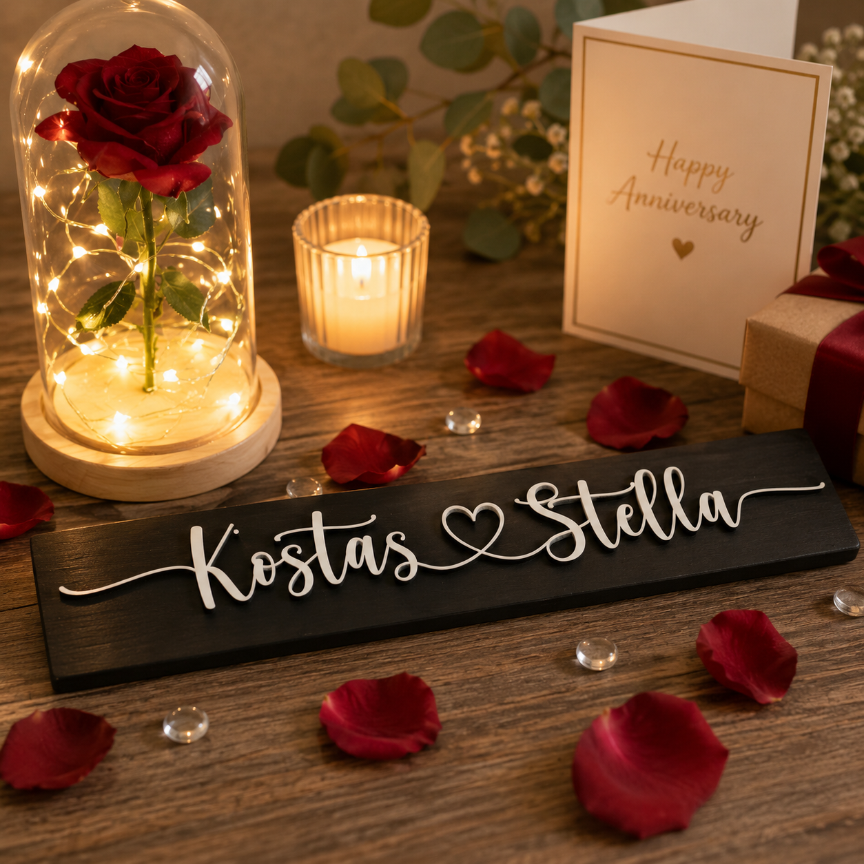 Personalized Couple Name Sign - Rustiva