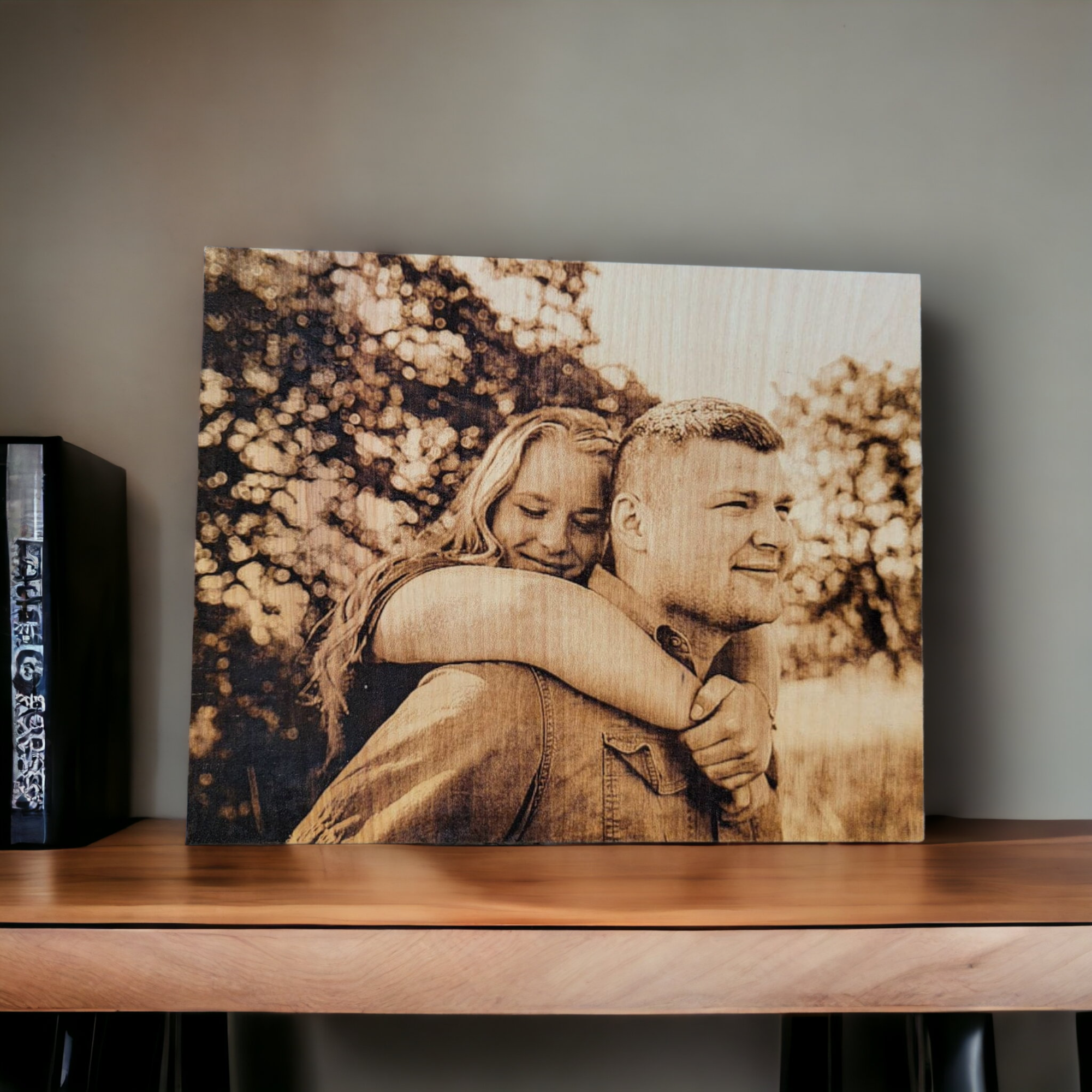 Laser Engraved Wood Photo - Semper-KIK