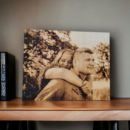 Laser Engraved Wood Photo - Semper-KIK