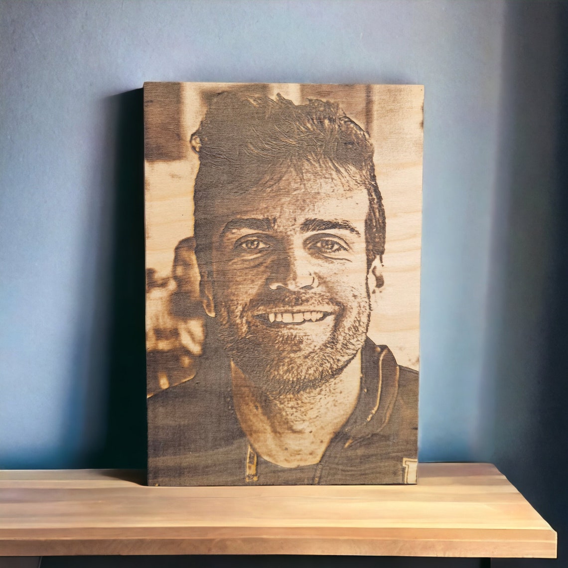 Laser Engraved Wood Photo - Semper-KIK