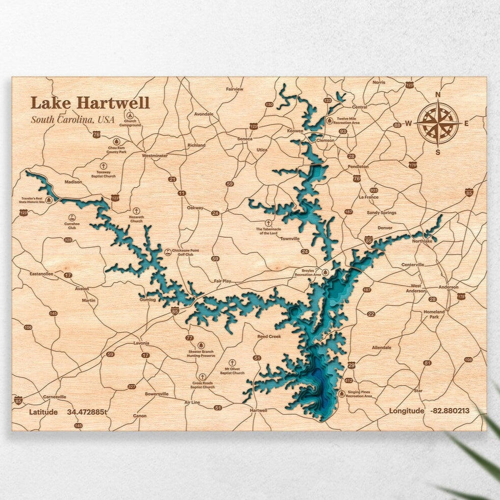 Lake Hartwell Map