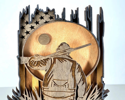 3D American Flag - Hunting