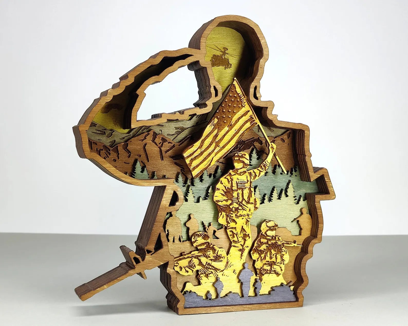 Soldier & American Flag