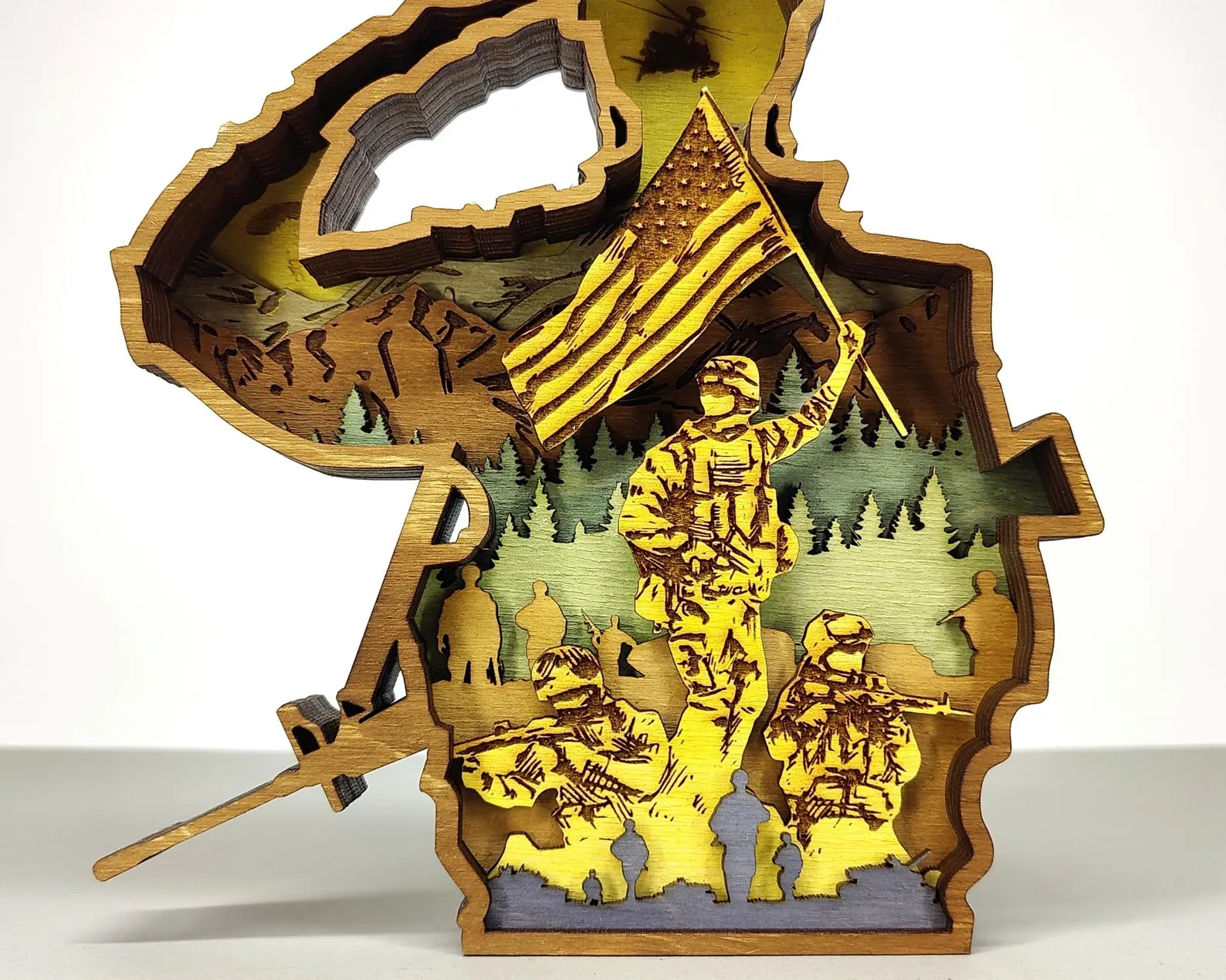 Soldier & American Flag