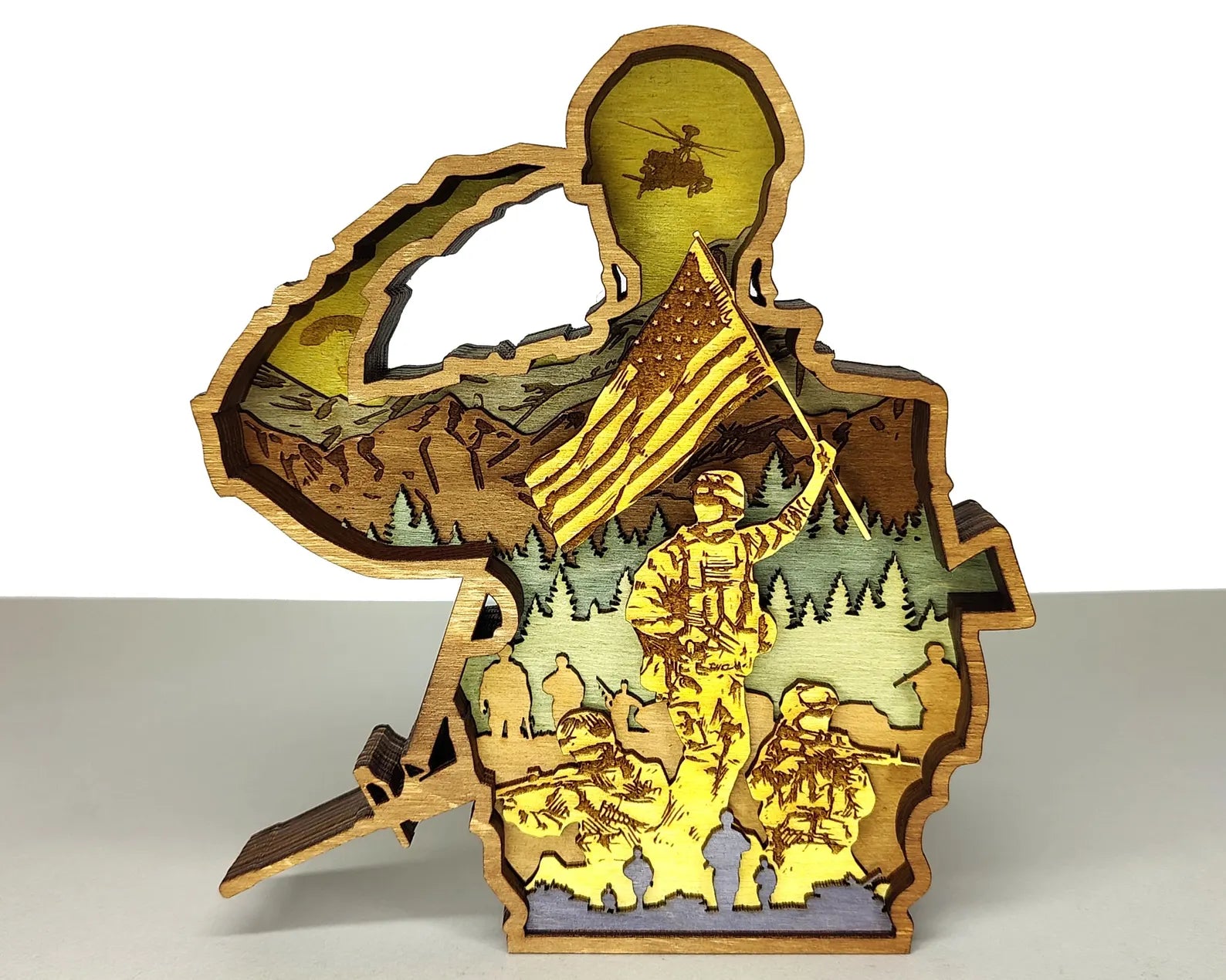 Soldier & American Flag