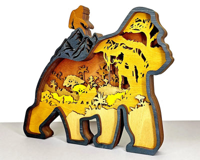 3D Gorilla with Jungle Scene - Rustiva