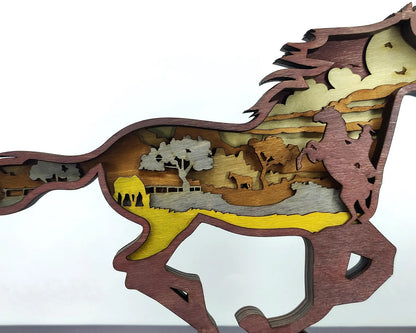 3D Running Horse - Rustiva