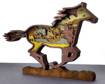 3D Running Horse - Rustiva