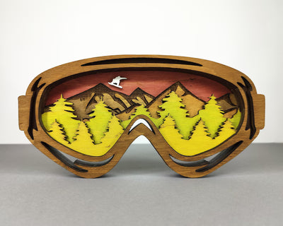 3D Ski Goggles Mountains - Rustiva